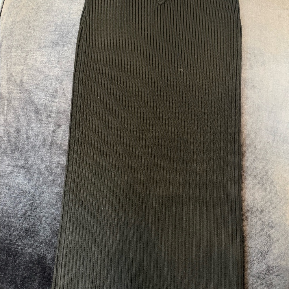 Prada Black Ribbed Pencil Skirt
